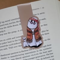 Image 2 of Magnetic Bookmark--Swoopy Ghost in Hippy Outfit