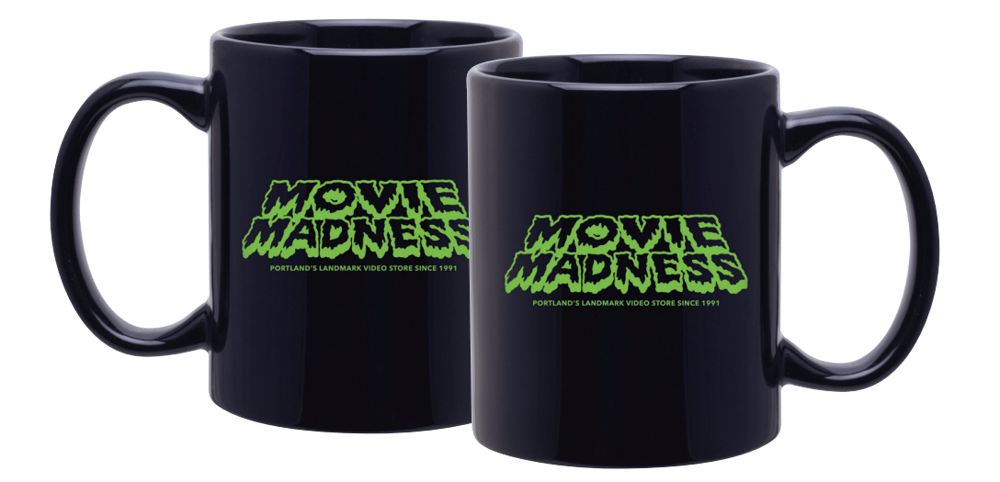 Image of Movie Madness Neon Green Logo Mug - Double Sided