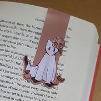Image 2 of Magnetic Bookmark--Peach Blossom Cat