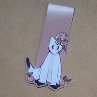 Image 3 of Magnetic Bookmark--Peach Blossom Cat