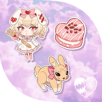 Image 1 of Bunny, Girl and Macaron Stickers