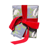 Image 1 of Christmas Badger Gift Wrap