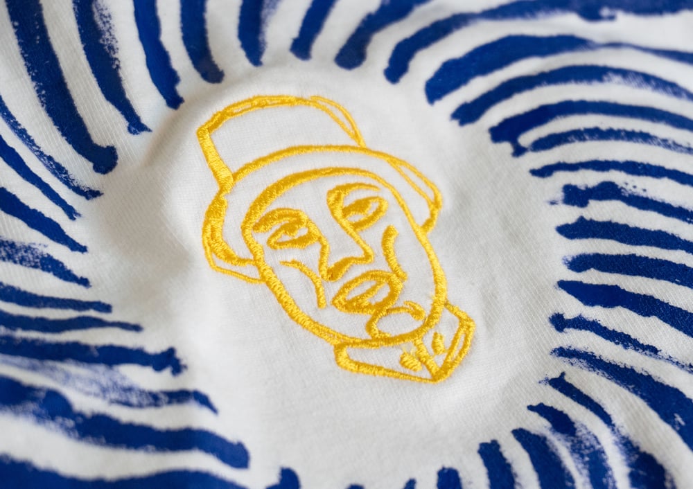 Image of Tee shirt manches longues LOST & FOUND blanc et jaunee