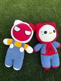 Extra large Hello kitty Spiderman plushies 🕸️❤️