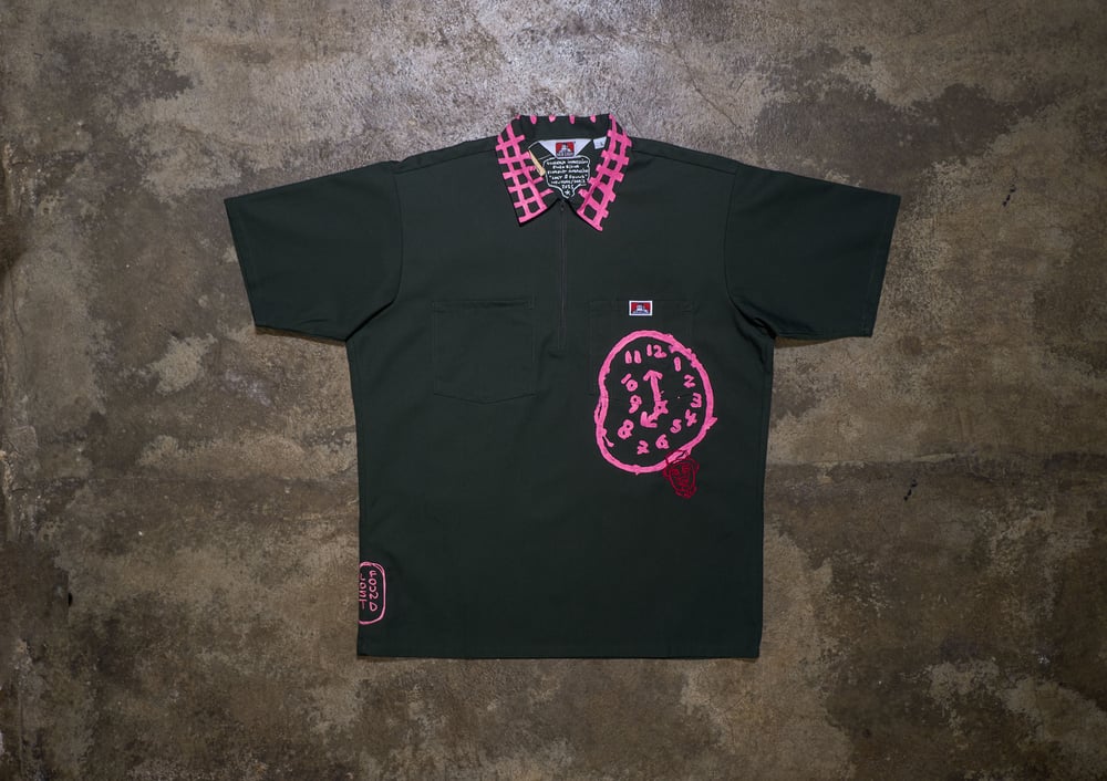 Image of Chemise Ben Davis LOST & FOUND vert forêt