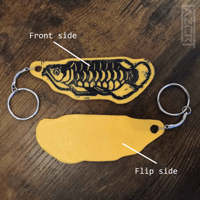 Image 3 of Arowana -  Lino Printed Wooden Keychains