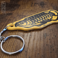 Image 5 of Arowana -  Lino Printed Wooden Keychains