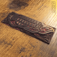 Image 6 of Arowana -  Lino Printed Wooden Keychains