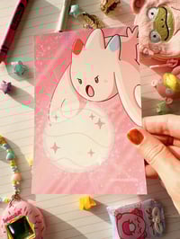 Image 1 of Pink Togekiss Fairy Attack Full Art Mini Art Print 6 x 4 inch