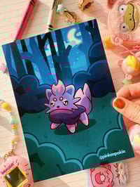 Image 1 of Pink Unovan Zorua Full Art Mini Art Print 7 x 5 inch
