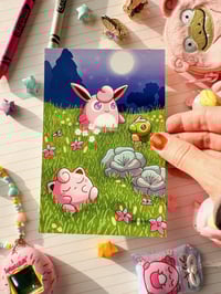 Image 1 of Light Wigglytuff Full Art Mini Art Print 6 x 4 inch