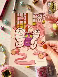 Image 2 of Shiny Butterfree at the Dress Shop Full Art Mini Art Print 6 x 4 inch