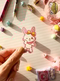 Image 5 of Ultra Glossy Glitter Wish Me Mell Bunny Vinyl Sticker