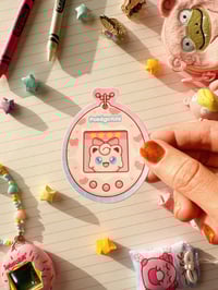 Image 4 of Ultra Glossy Pink Jigglypuff Tamagotchi Vinyl Sticker