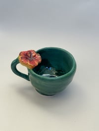 Image 1 of jade hibiscus mug