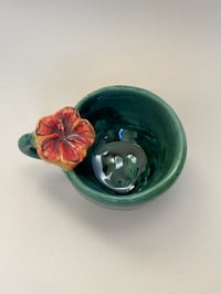 Image 2 of jade hibiscus mug