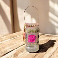 Image 5 of Wildflower Rustic Heart Candle Holder - Large Jar