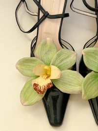 Image 2 of sample orchid shoe clips