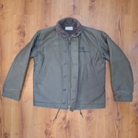 Image 2 of Authentic USN N-1 Deck Jacket w/ ID - Size 48, c. 1940s (#1)