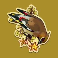 Image 1 of bohemian waxwing sticker