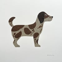 Image 2 of Paper Dog (looking right) - Original Papercut Artwork