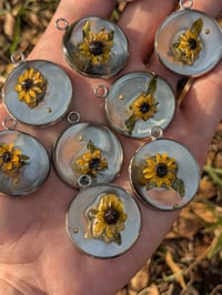 Image 3 of 3D Sunflower and Mustard Seed Pendants