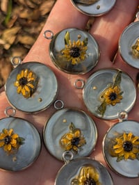 Image 4 of 3D Sunflower and Mustard Seed Pendants