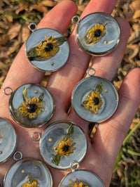 Image 5 of 3D Sunflower and Mustard Seed Pendants
