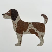 Image 2 of Paper Dog (looking left) - Original Papercut Artwork