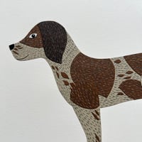 Image 3 of Paper Dog (looking left) - Original Papercut Artwork