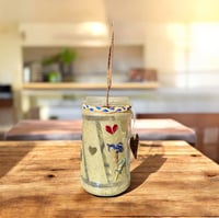 Image 4 of  Wildflower Rustic Heart Candle Holder - Small Jar - 202501