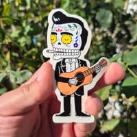 Johnny Cash Calavera Vinyl Sticker