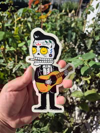 LARGE Johnny Cash Calavera Vinyl Sticker