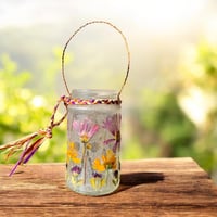 Image 5 of Wildflower Rustic Heart Candle Holder - Small Jar - 202502