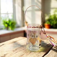 Image 2 of Wildflower Rustic Heart Candle Holder - Small Jar - 202502