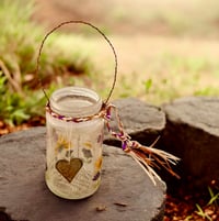 Image 6 of Wildflower Rustic Heart Candle Holder - Small Jar - 202502