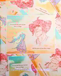 Image 2 of kill the part of you that cringes 4 color risograph print