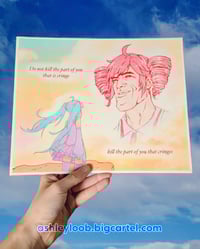 Image 1 of kill the part of you that cringes 4 color risograph print
