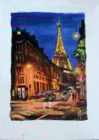 Image 1 of Eiffel Tower down Rue de Monttessuy, Print