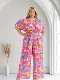 Floral Belted Romper Plus Sizes