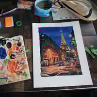 Image 2 of Eiffel Tower down Rue de Monttessuy, Print