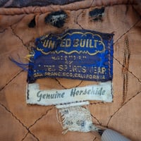 Image 4 of United Sportswear Horsehide Half-Belt Jacket, c. 1940s