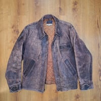 Image 1 of United Sportswear Horsehide Half-Belt Jacket, c. 1940s