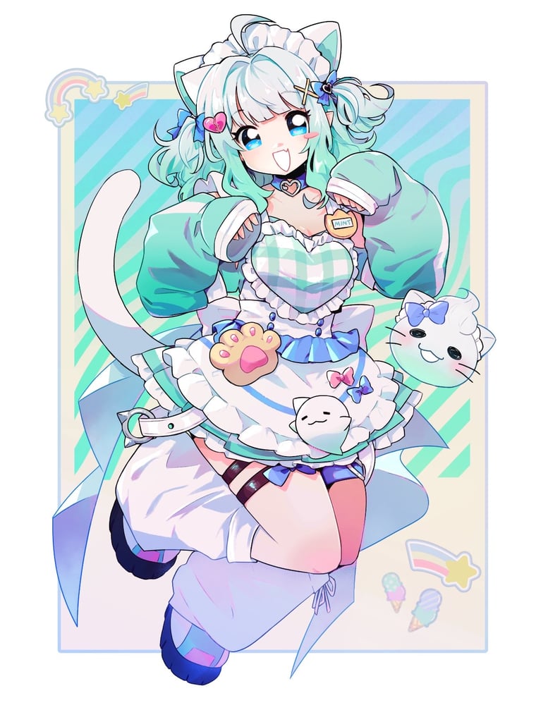 Image of Jersey Maid Mint Print