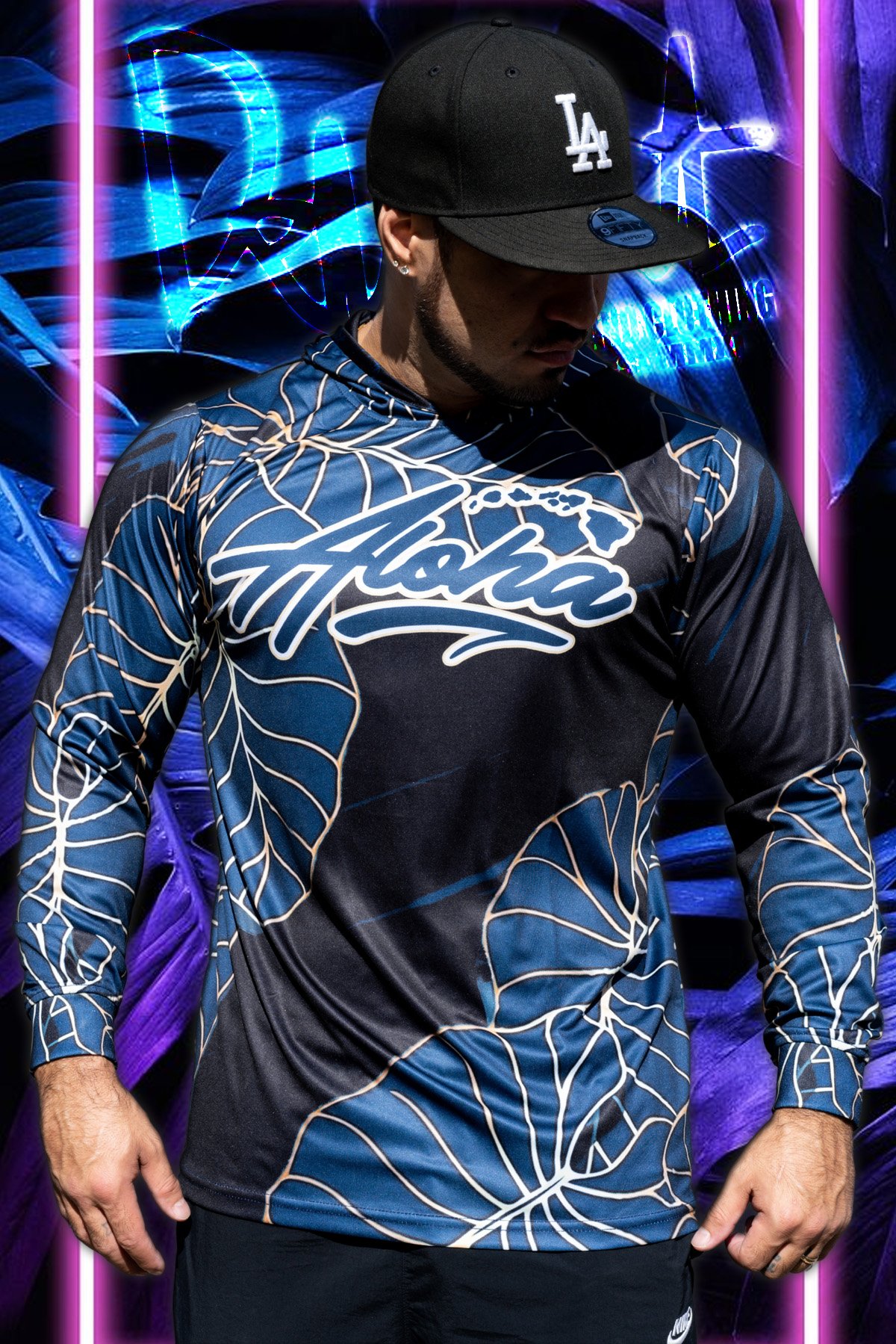 Black/Golden Kalo - Long Sleeve with Hood