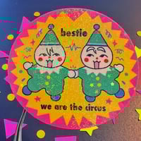 Image 2 of Clown Besties Sticker & Button