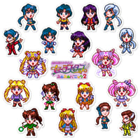 Image 1 of Bishoujo Senshi Sailor Moon Stars - Fuwa Fuwa Panic 2 Sticker/Magnet Sets (19 Pieces)