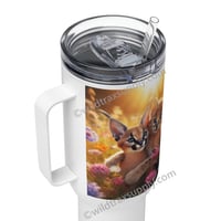 Image 4 of Caracal & Serval Kitten Stainless Steel 40 oz Travel Mug 
