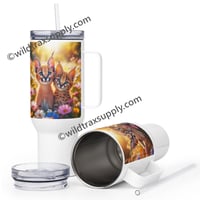 Image 5 of Caracal & Serval Kitten Stainless Steel 40 oz Travel Mug 