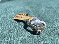 Image 3 of 10k White Gold Filigree Baby Ring